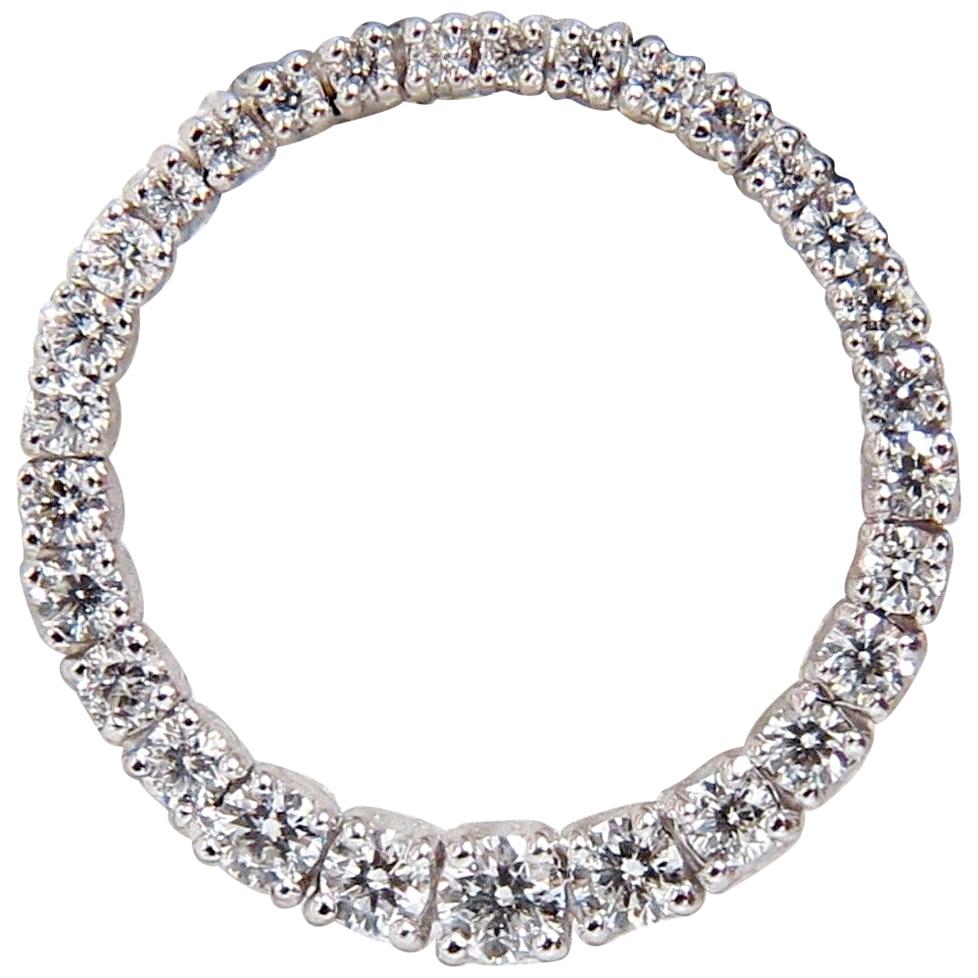 1.07 Carat Diamonds Graduated Circle Diamond Pendant 14 Karat G/Vs For Sale