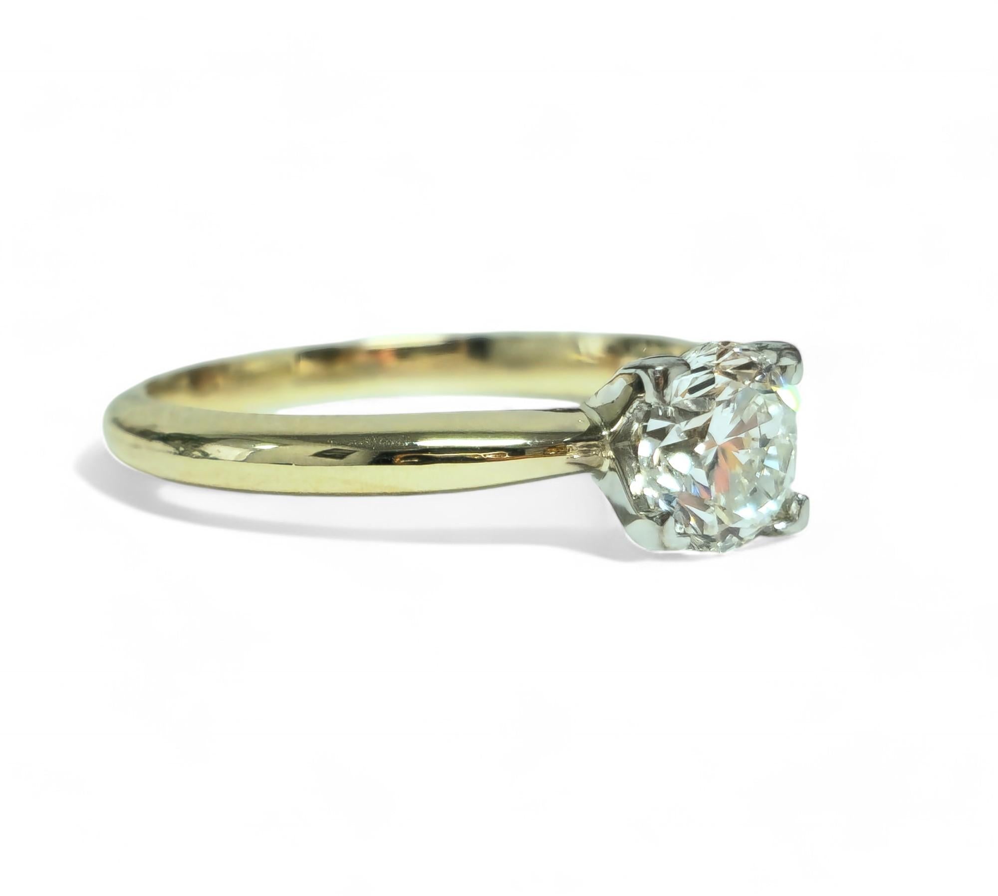 Medieval 1.07 Carat Natural Diamond Engagement Solitaire Ring For Sale