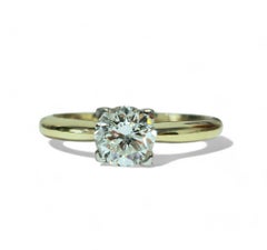 Bague de fiançailles solitaire en diamant naturel de 1,07 carat