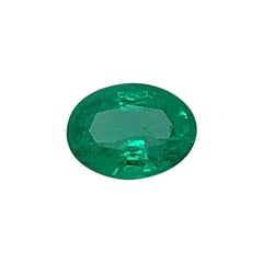 1.07 Carat Oval Shape Green Emerald, Premium Quality