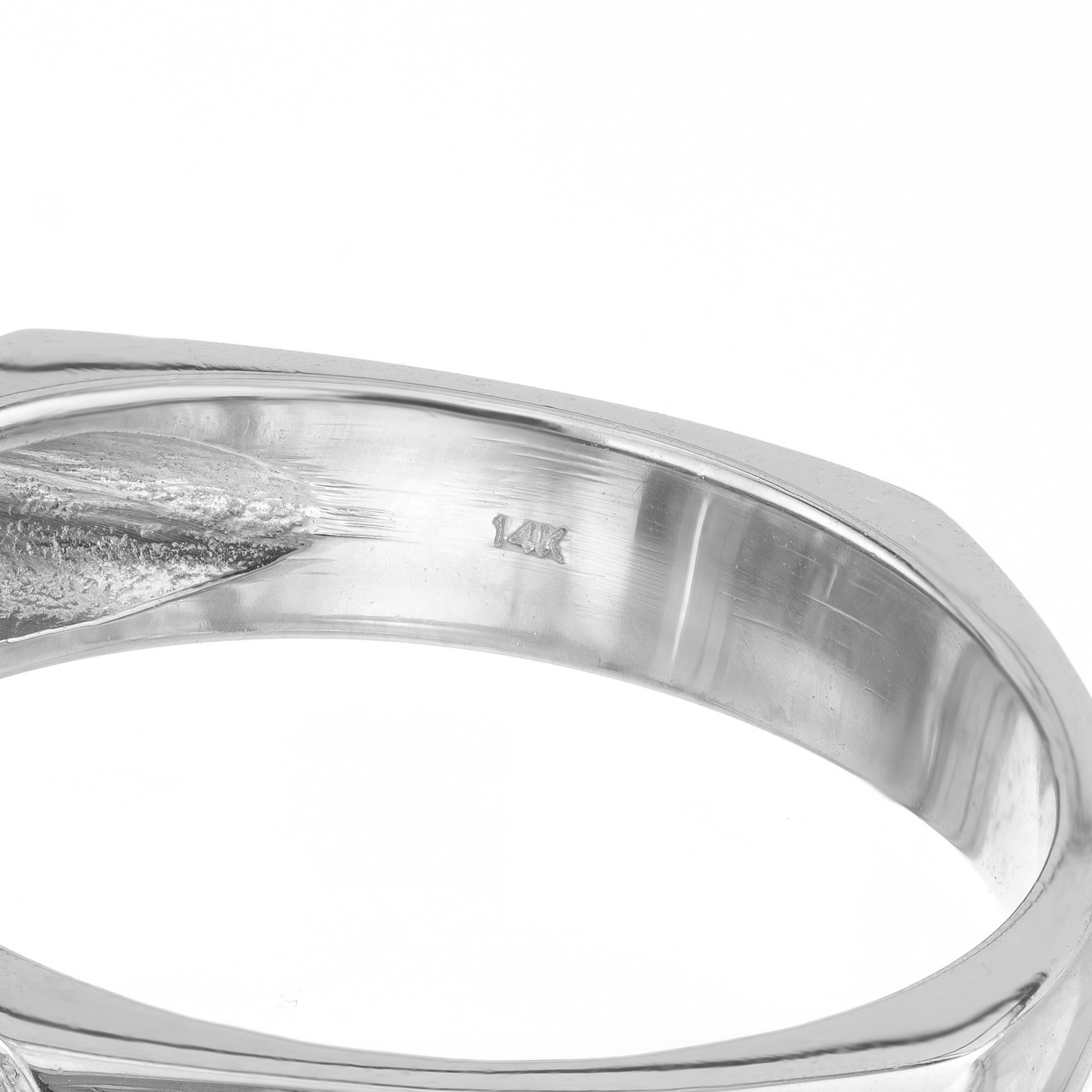 Women's 1.07 Carat Pave Diamond White Gold Dome Ring For Sale