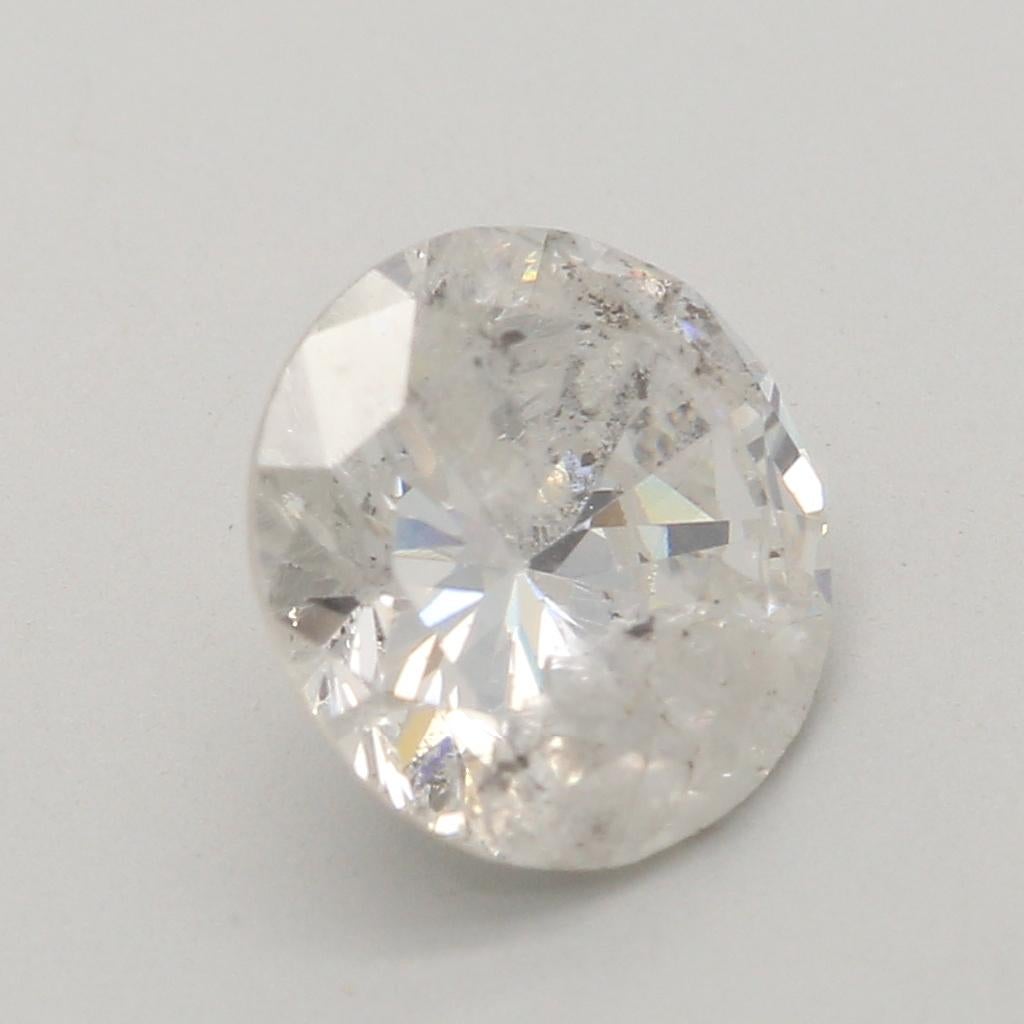 1.07 Carat Round shape diamond I2 Clarity For Sale 1