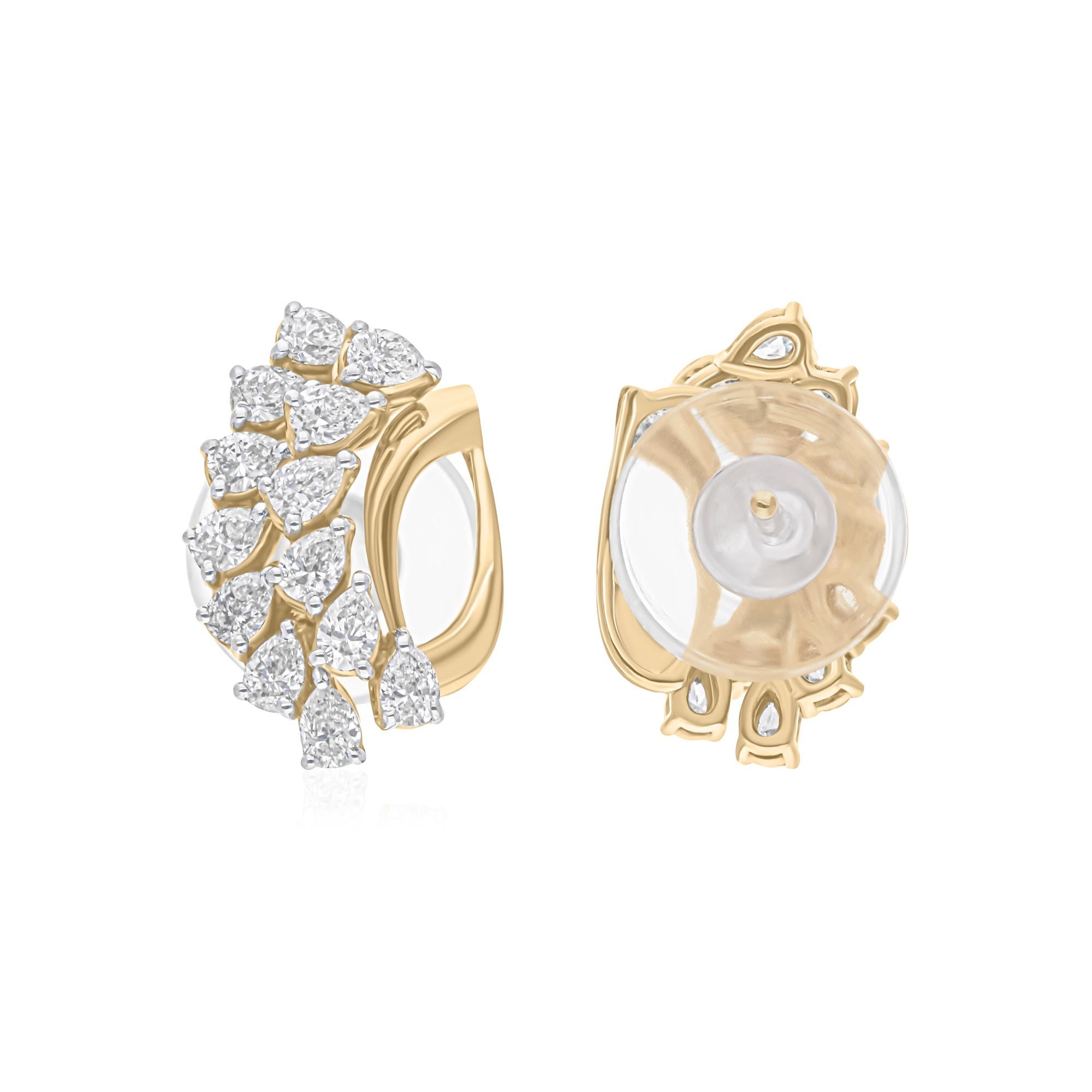 Cast from 14-karat gold, these exquisite earrings are handset with 1.07 carats of sparkling diamonds.

FOLLOW SPECTRUM JEWELS storefront to view the latest collection & exclusive pieces. Spectrum Jewels is proudly rated as a Top Seller on 1stdibs