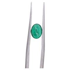 1,07 Karat sambischer Smaragd Loser Edelstein Oval 7x5,2mm