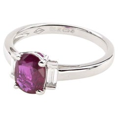 Retro 1.07 carats ruby and diamonds ring