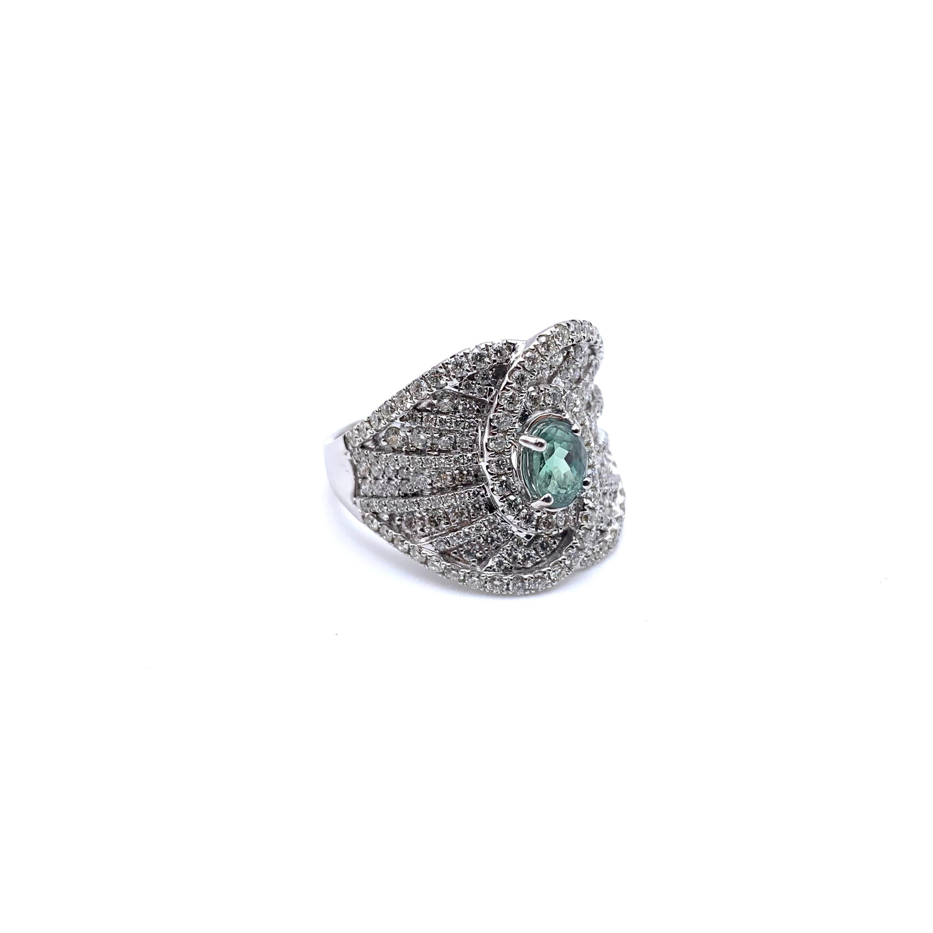 1,07 CT Alexandrit und Diamantring () 4
