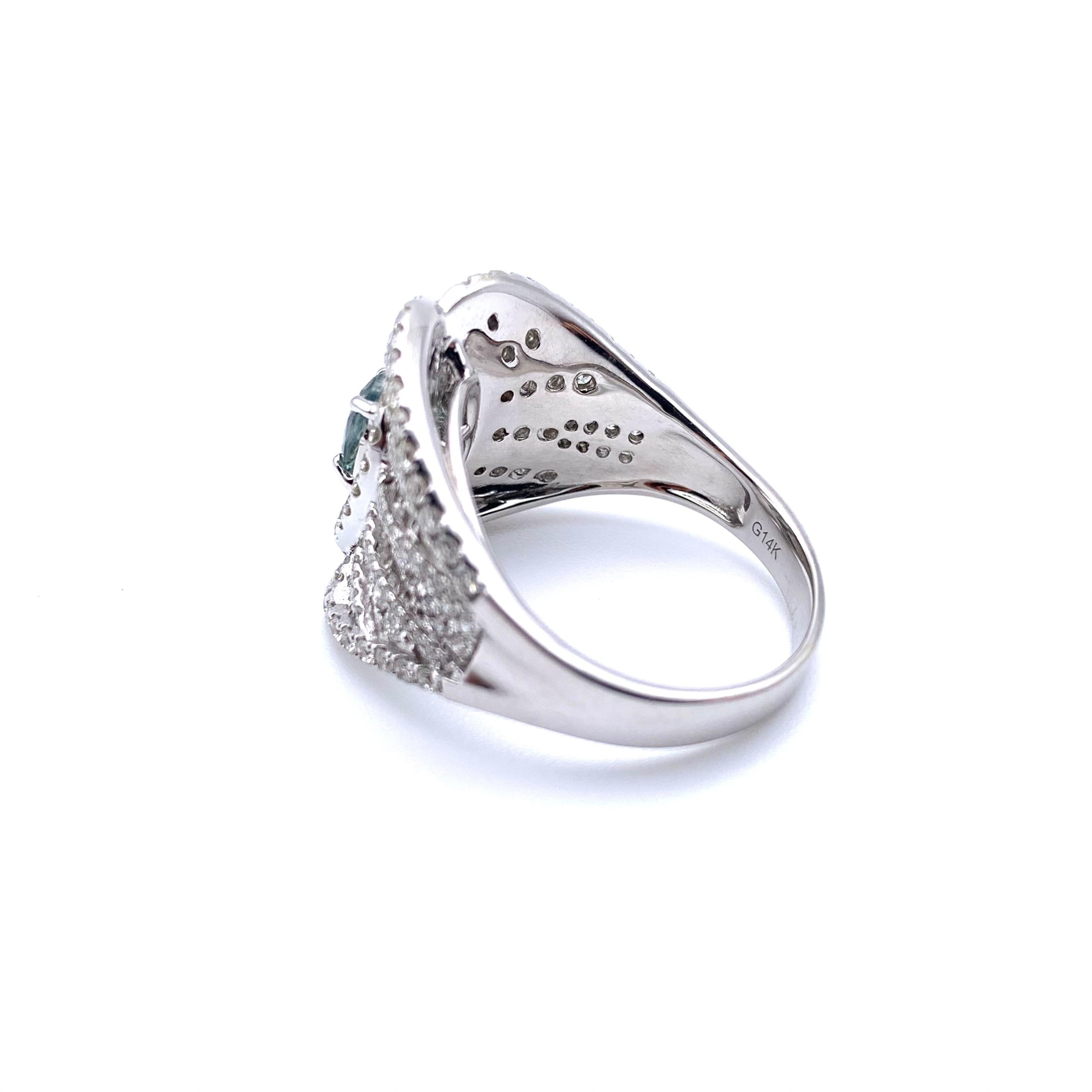 1,07 CT Alexandrit und Diamantring () 6