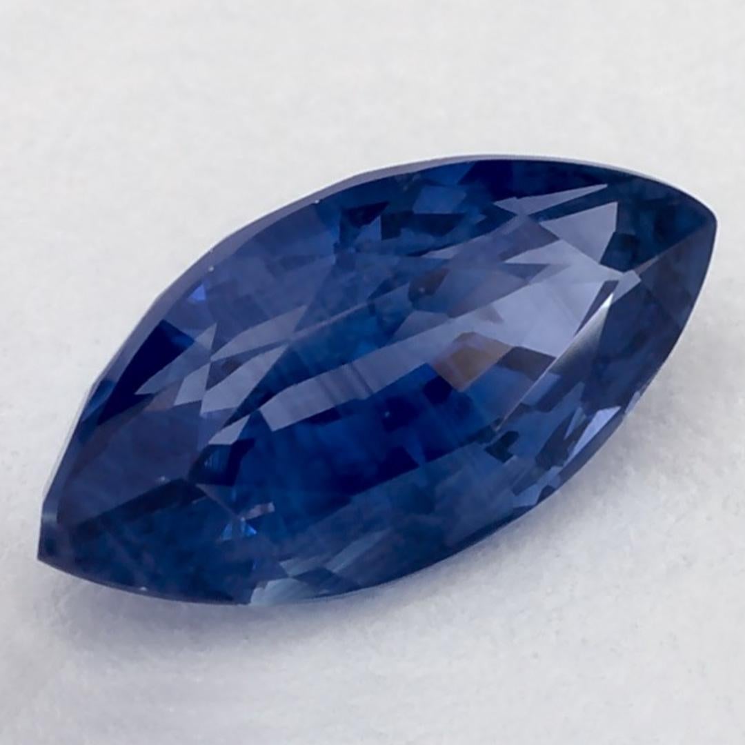 Marquise Cut 1.07 Ct Blue Sapphire Marquise Loose Gemstone For Sale