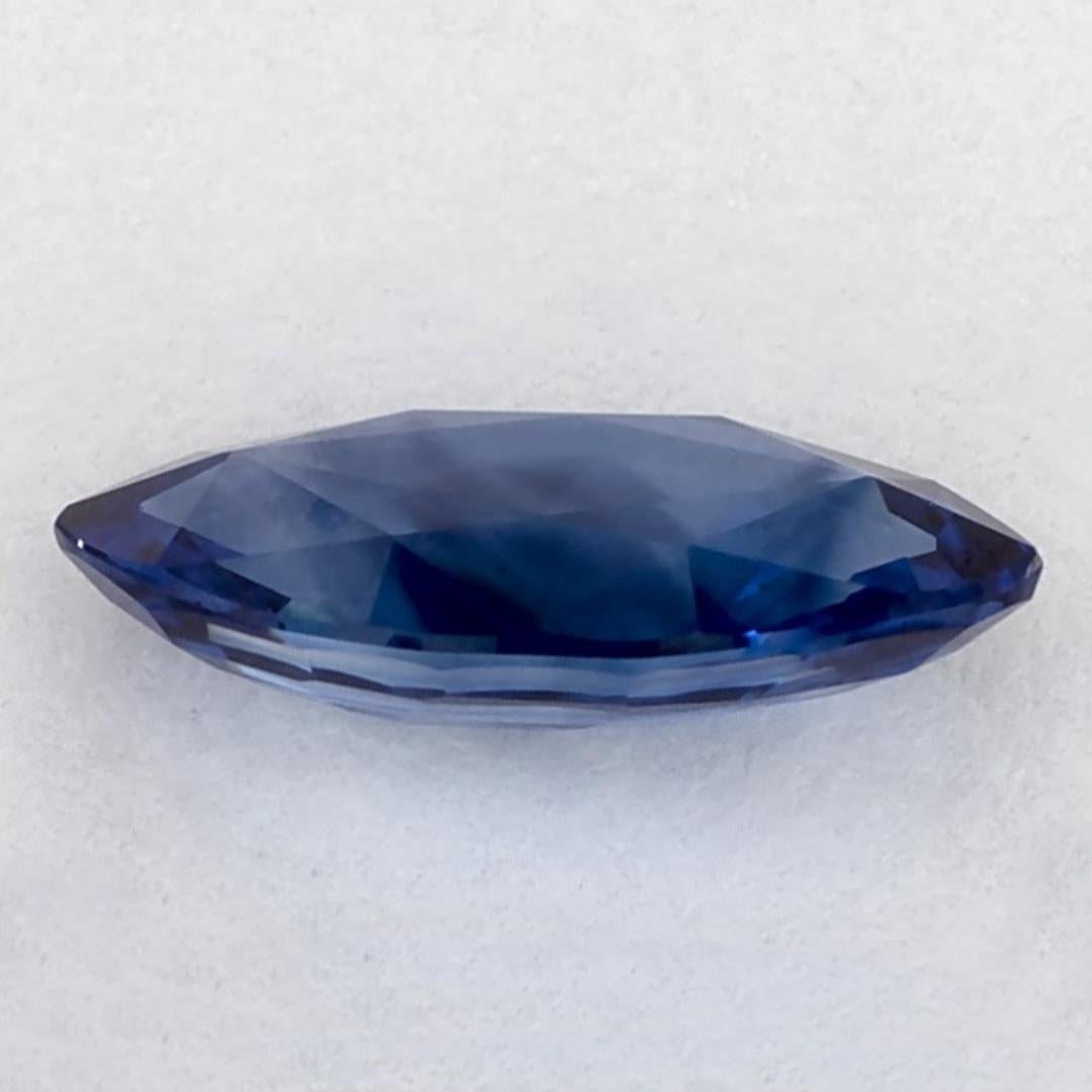 1.07 Ct Blue Sapphire Marquise Loose Gemstone In New Condition For Sale In Fort Lee, NJ