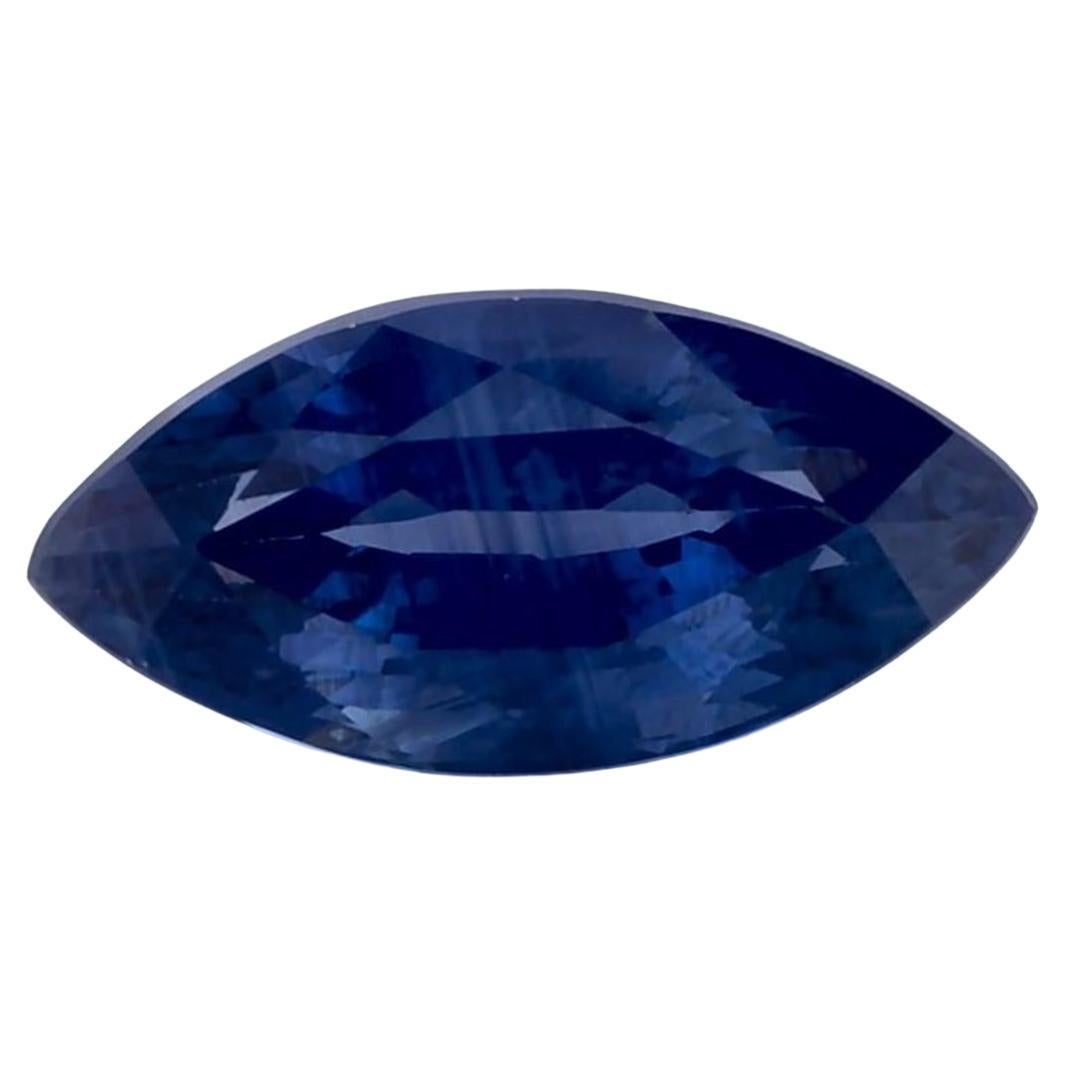 1.07 Ct Blue Sapphire Marquise Loose Gemstone For Sale