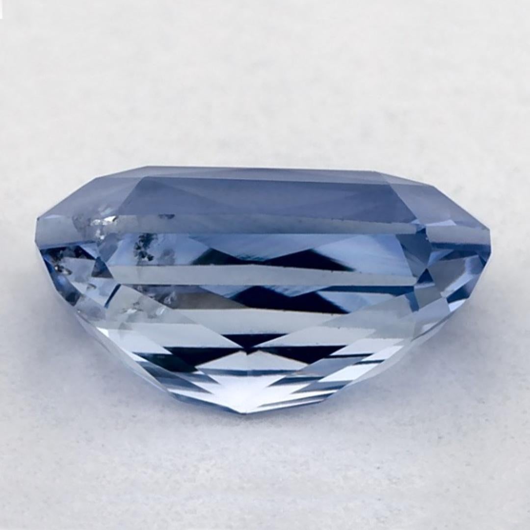 Women's or Men's 1.07 Ct Blue Sapphire Octagon Cut Loose Gemstone For Sale