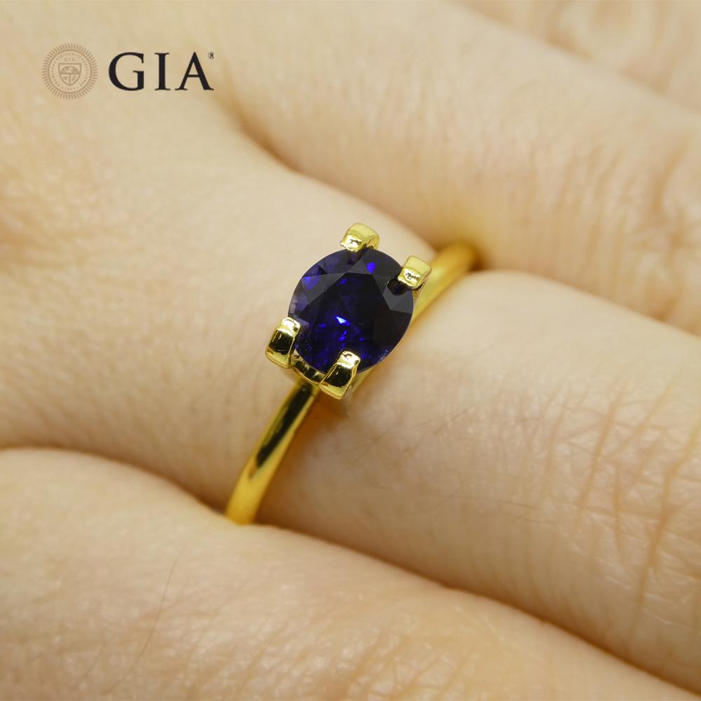 Description: 

One Loose Blue Sapphire  
Report Number: 5192938037  
Weight: 1.07 cts  
Measurements: 6.08x5.23x4.22 mm  
Shape: Oval  
Cutting Style Crown: Brilliant Cut  
Cutting Style Pavilion: Step Cut   
Transparency: Transparent  
Clarity: