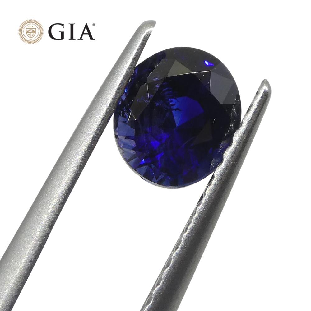 1.07 Ct Blue Sapphire Oval GIA Certified Unheated In New Condition For Sale In Toronto, Ontario