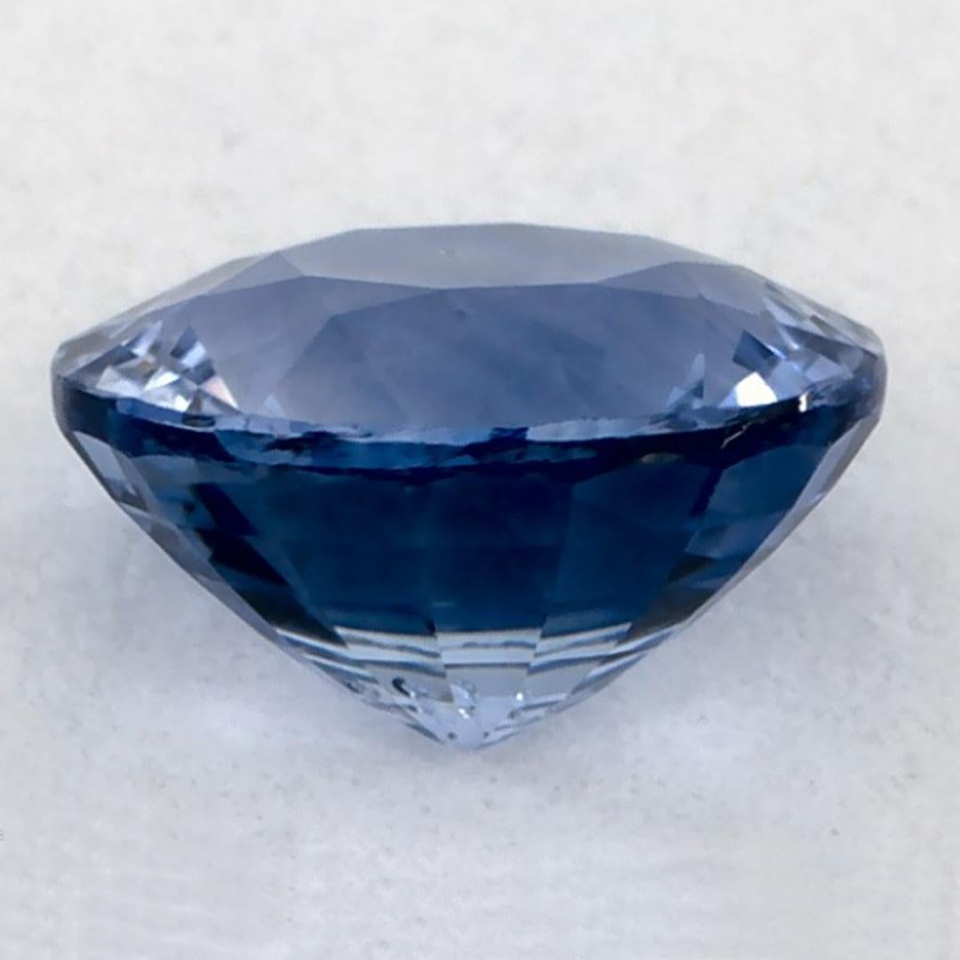 1.07 carati di zaffiro blu rotondo sfuso In condizioni Nuovo in vendita a Fort Lee, NJ
