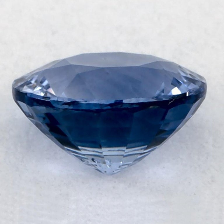 Saphir Bleu Naturel De 7,95 Carats – Rond, Non Traité, Certificat AGL