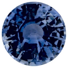 1.07 Karat Blauer runder Saphir, loser Edelstein