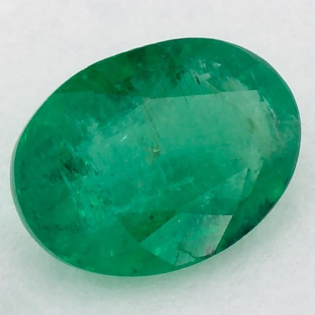 1.07 Karat Smaragd Oval Loser Edelstein (Ovalschliff) im Angebot