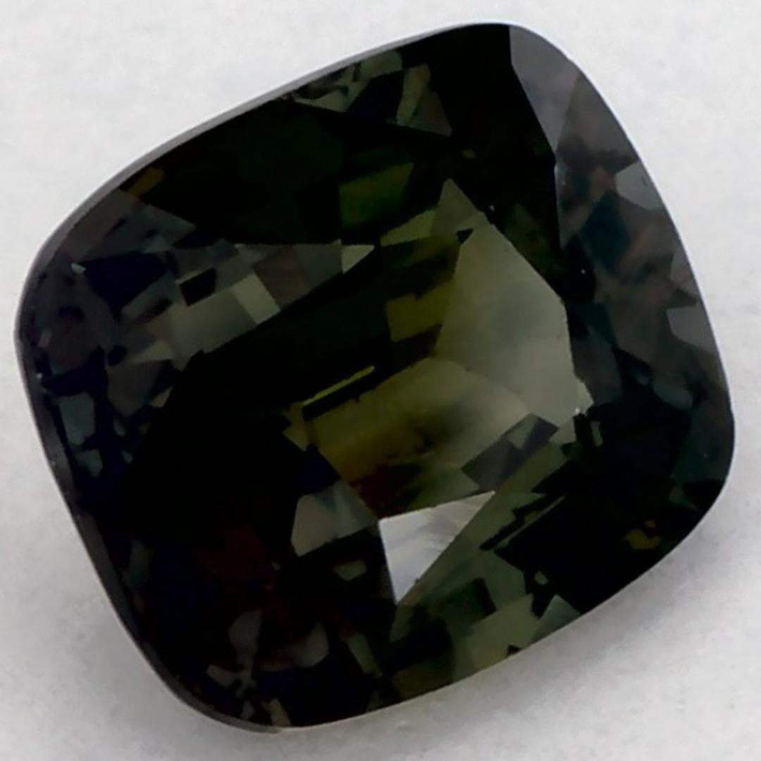 Taglio cuscino 1.07 Ct Zaffiro Verde Cuscino Gemma Sfusa in vendita