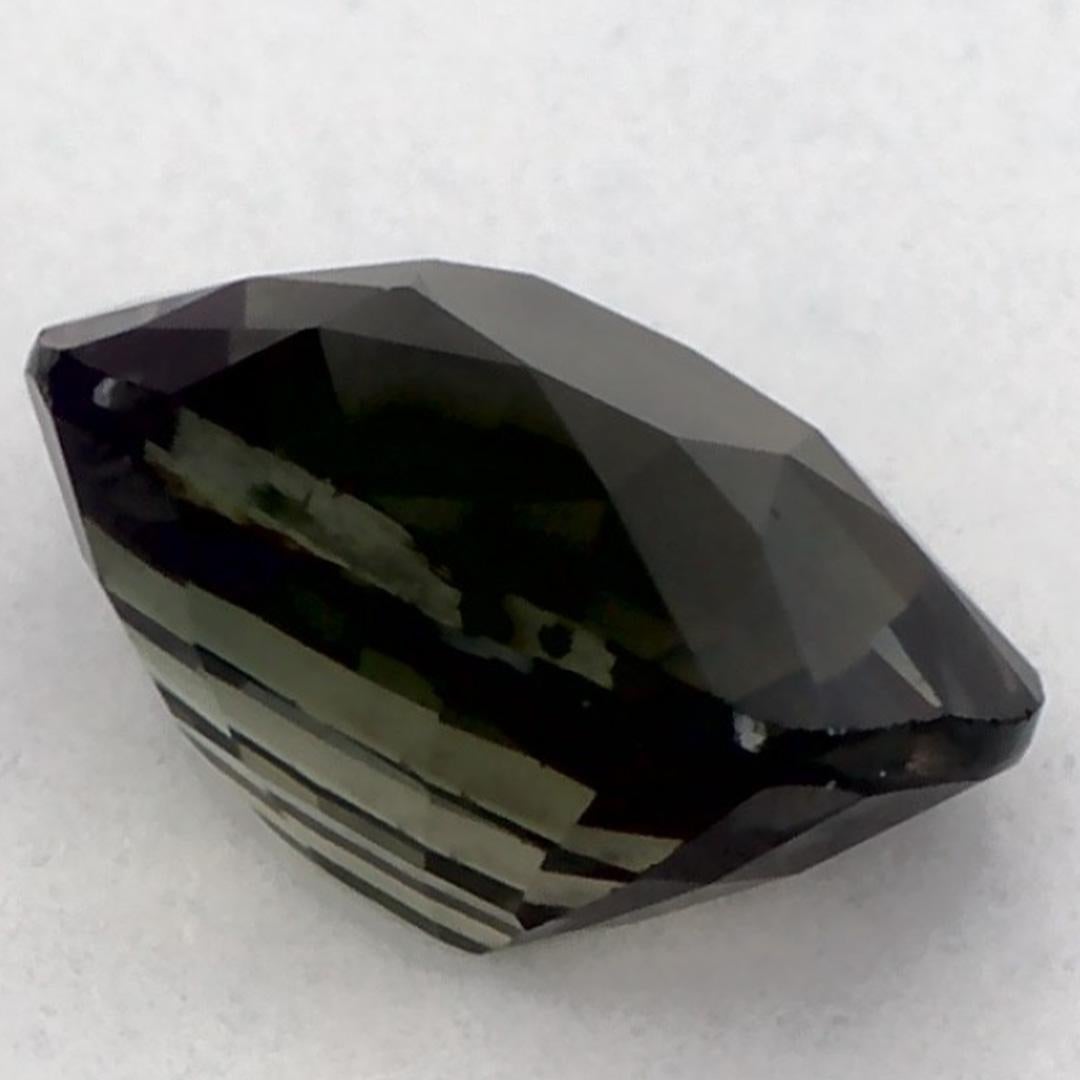 1.07 Ct Zaffiro Verde Cuscino Gemma Sfusa in vendita 1