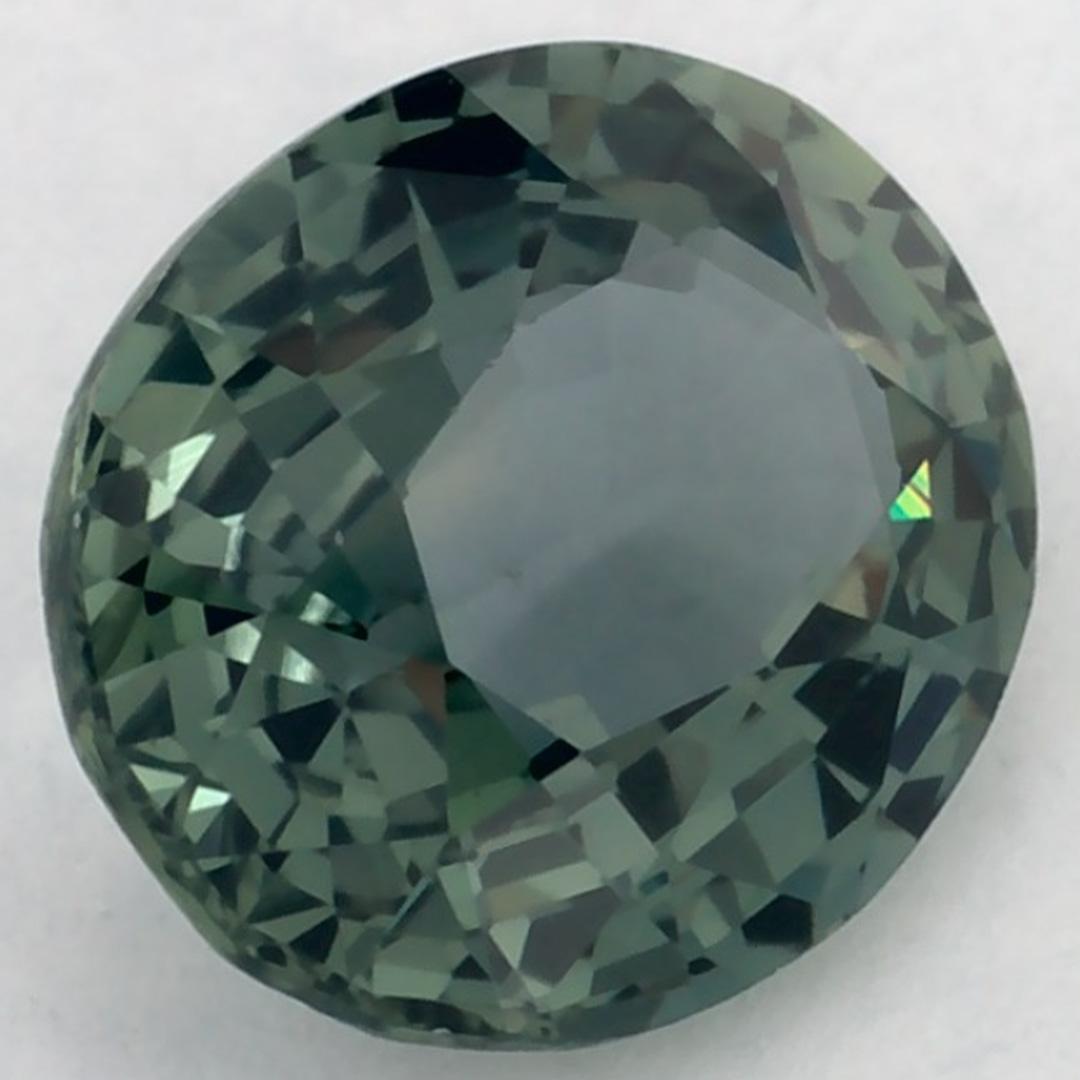 Taglio ovale 1.07 carati di zaffiro verde ovale sfuso in vendita