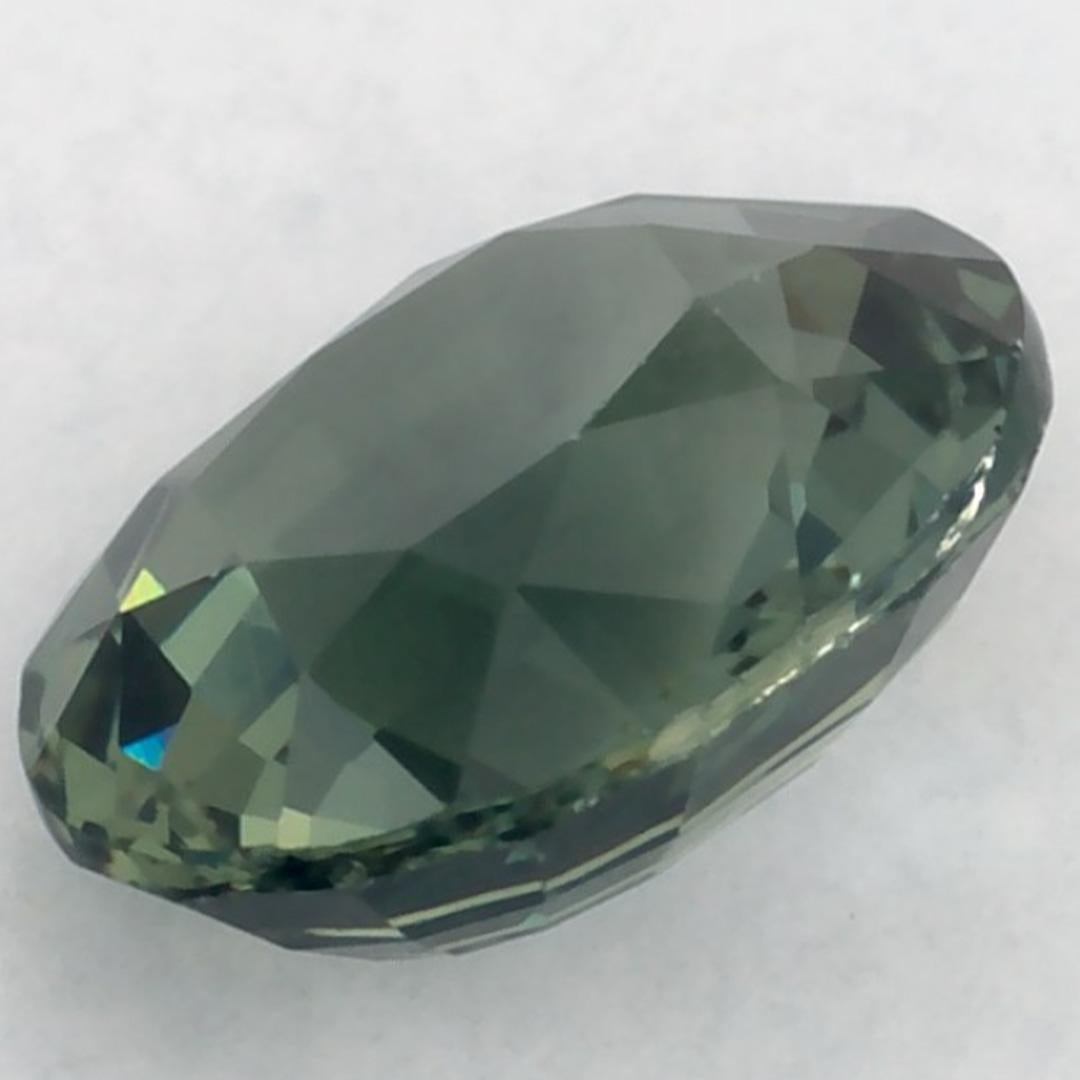 1.07 carati di zaffiro verde ovale sfuso in vendita 3