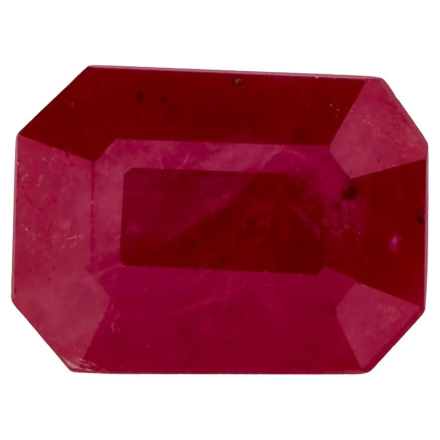 1.07 Ct Ruby Octagon Cut Loose Gemstone For Sale