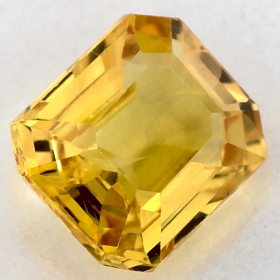 1.07 Ct Yellow Sapphire Octagon Loose Gemstone (pierre précieuse en vrac) Neuf - En vente à Fort Lee, NJ