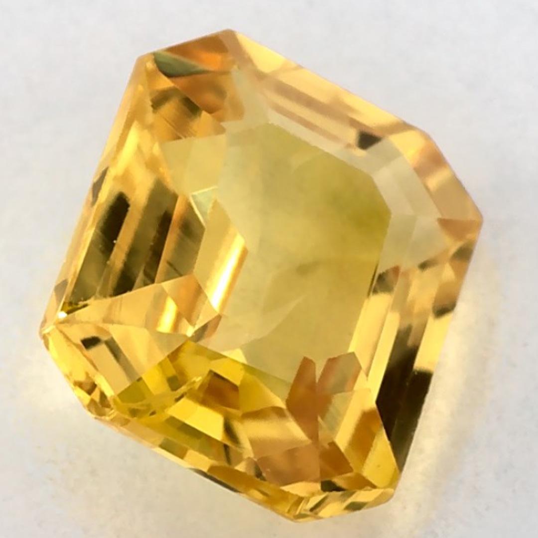 1.07 Ct Yellow Sapphire Octagon Loose Gemstone (pierre précieuse en vrac) Pour femmes en vente