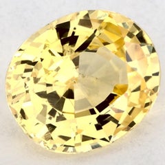 1.07 Ct Yellow Sapphire Oval Loose Gemstone