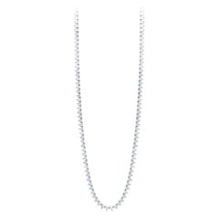 10.70 Carat Diamond Tennis Necklace in 14K White Gold