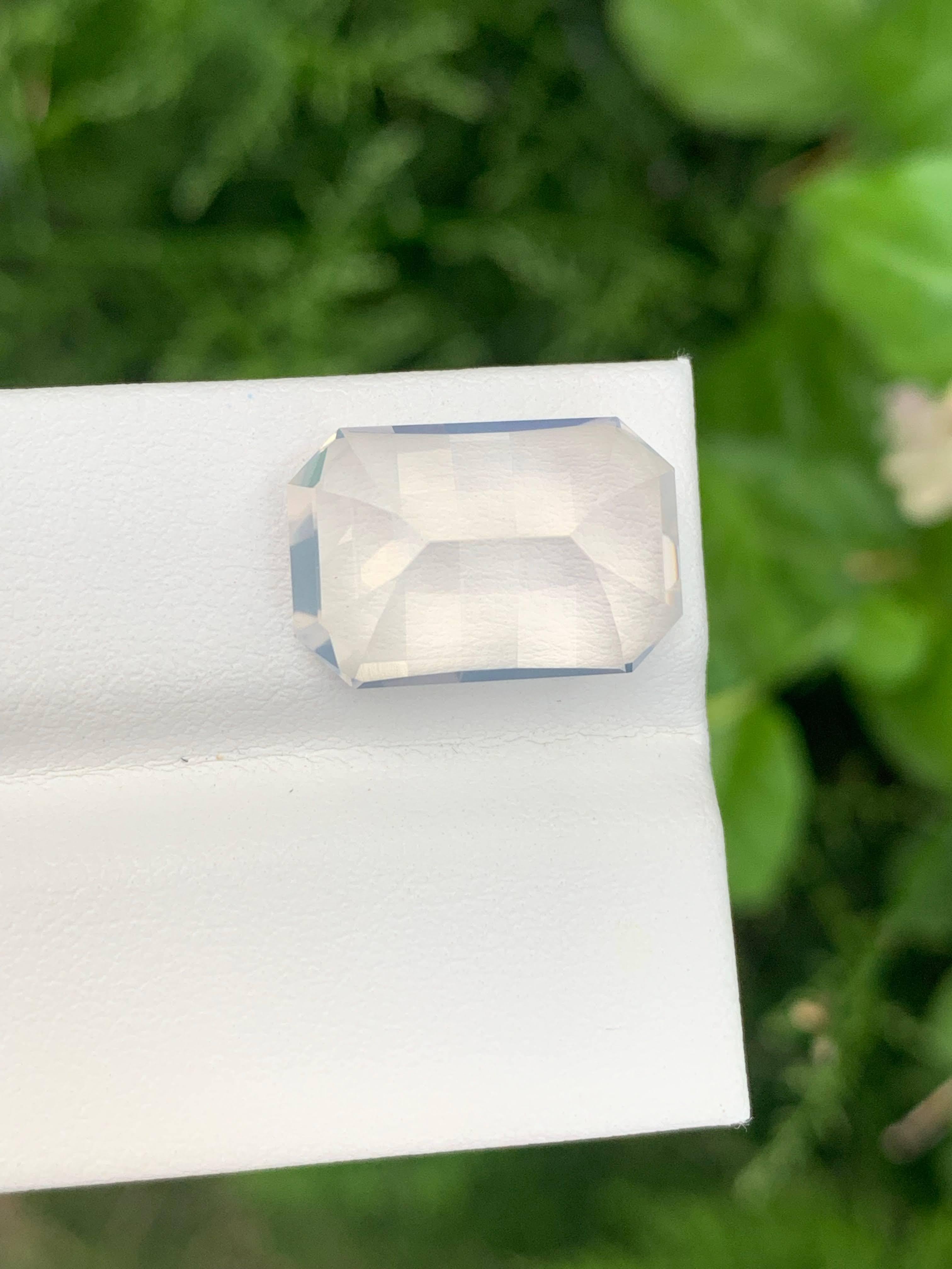 10,70 Karat Natürlicher loser facettierter Mondstein Pixelschliff Afrikanischer Edelstein im Angebot 3