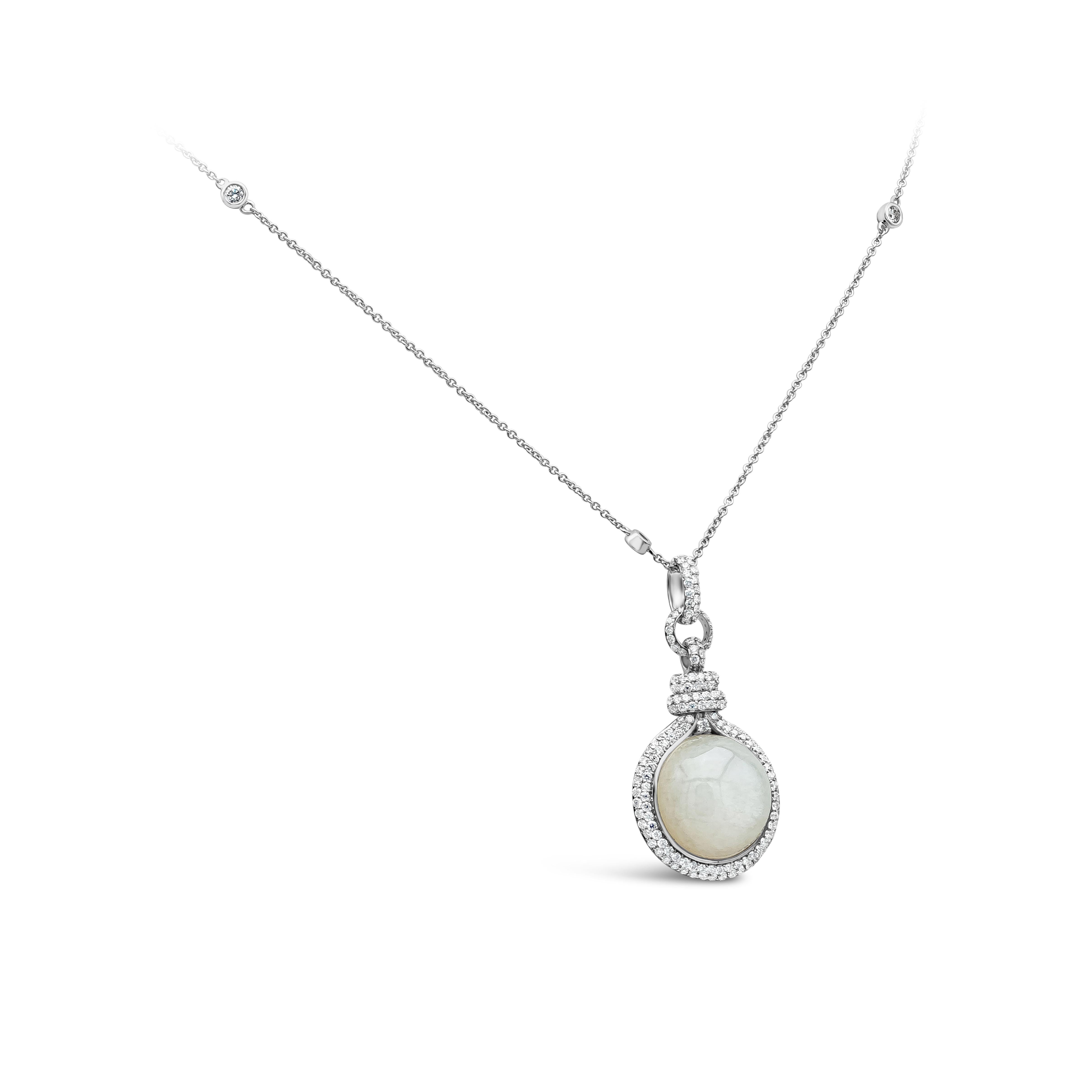 white gold moonstone pendants