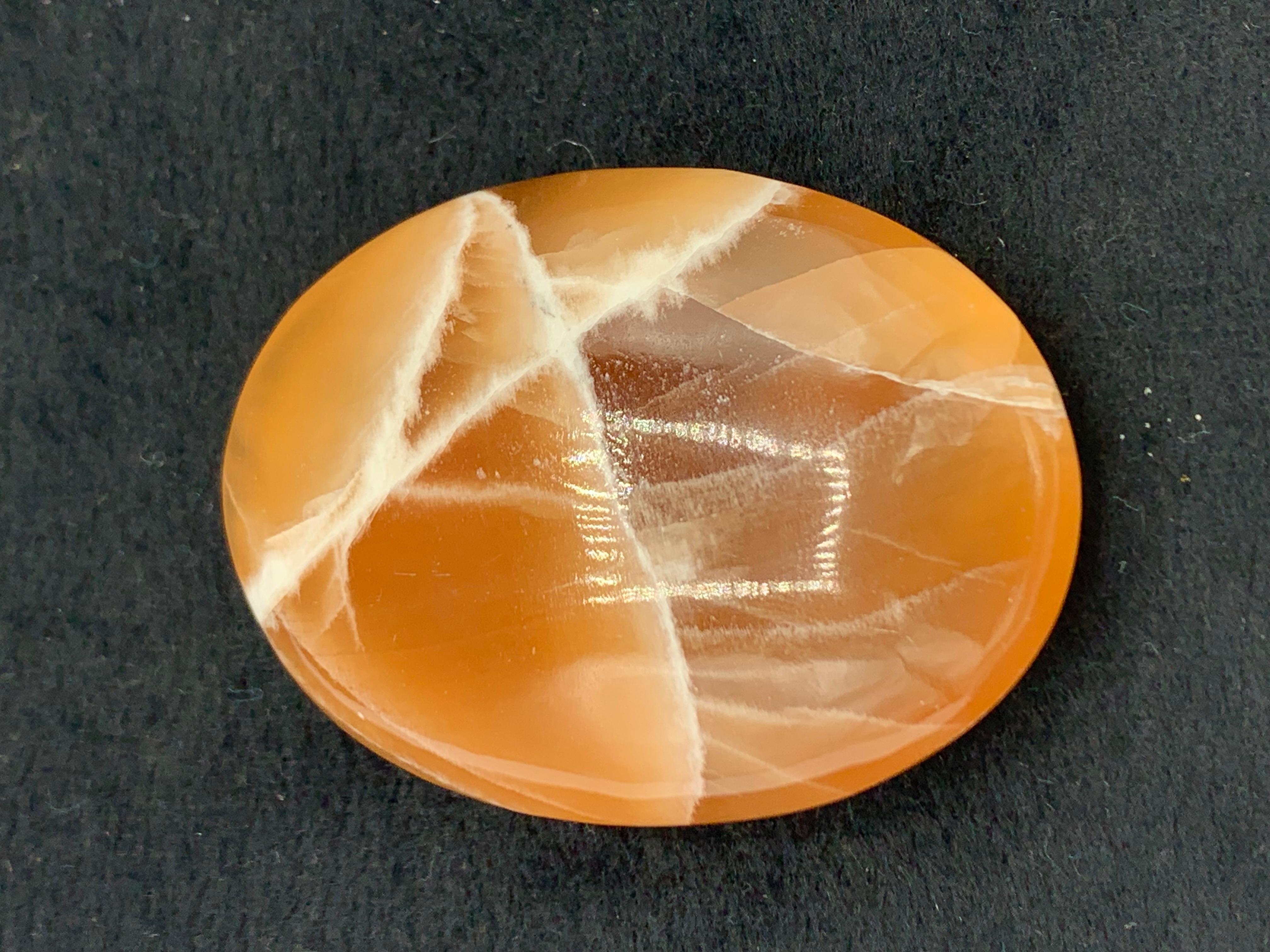 107.04 Gram Best Quality Oval Honey Calcite Crystal From Pakistan For Sale 3