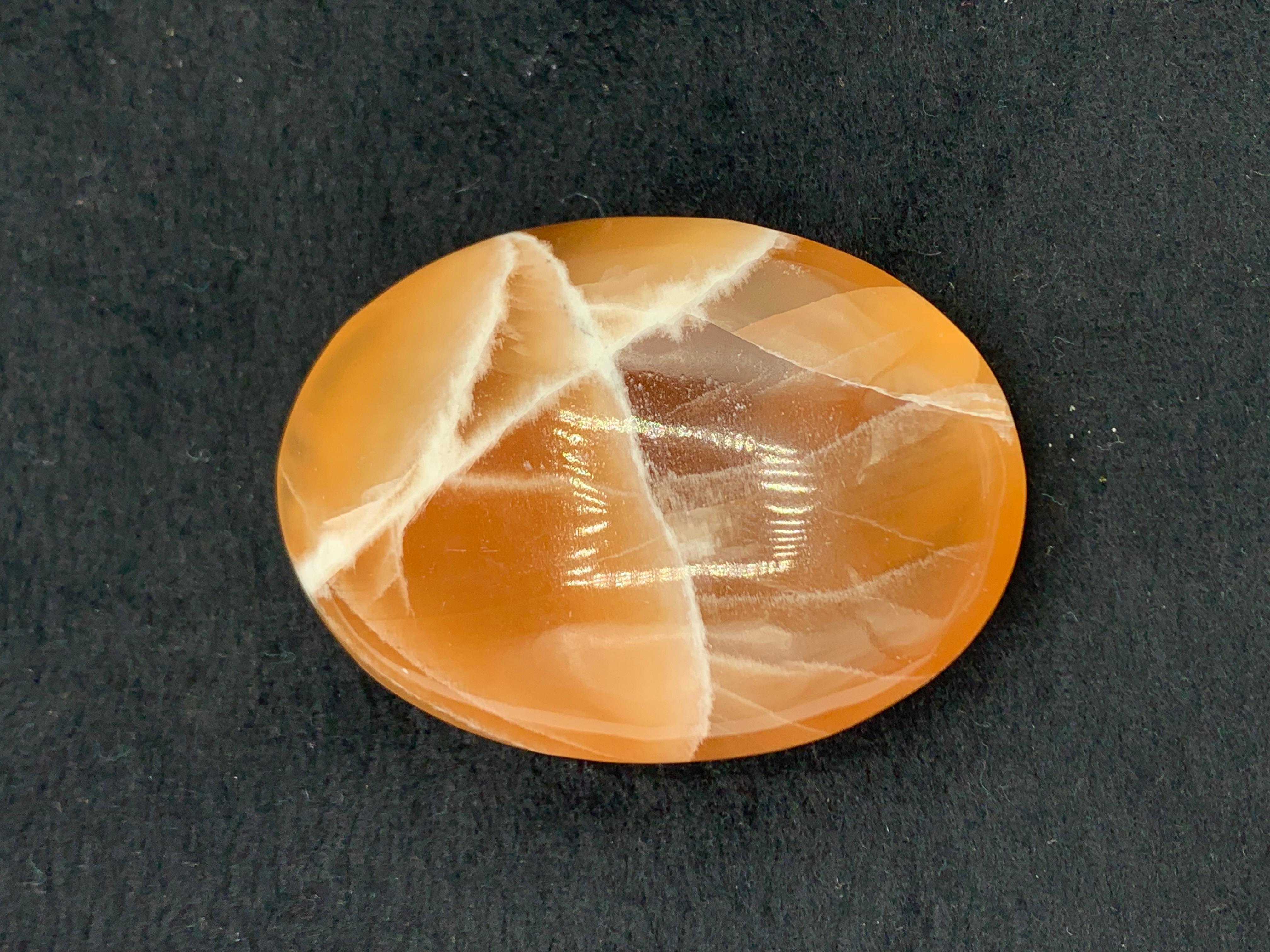 107.04 Gram Best Quality Oval Honey Calcite Crystal From Pakistan For Sale 2