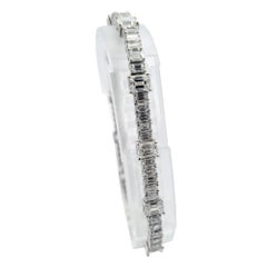 Sebastian Bernards 10.71 Ct Emerald Cut Diamond Platinum Tennis Bracelet