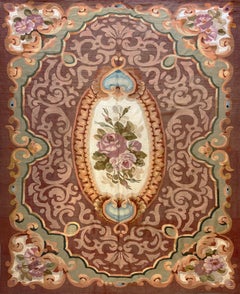 1071 -  Tappeto Aubusson francese, Napoleone III, XIX secolo