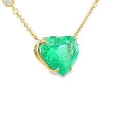 10.72CT Colombian Emerald GIA Certified, 18k yellow gold, Necklace