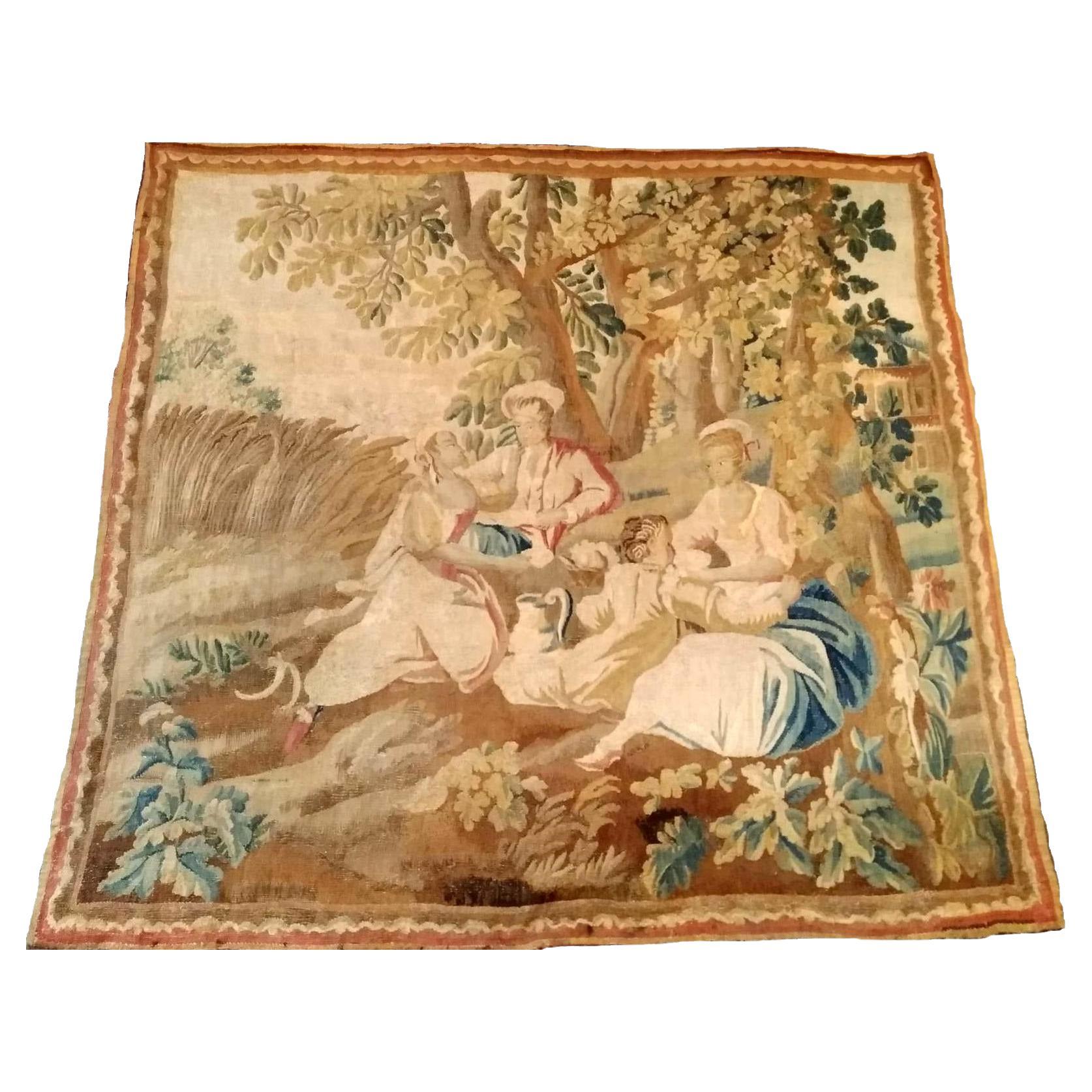 1077 18th Century Tapestry Aubusson For Sale at 1stDibs