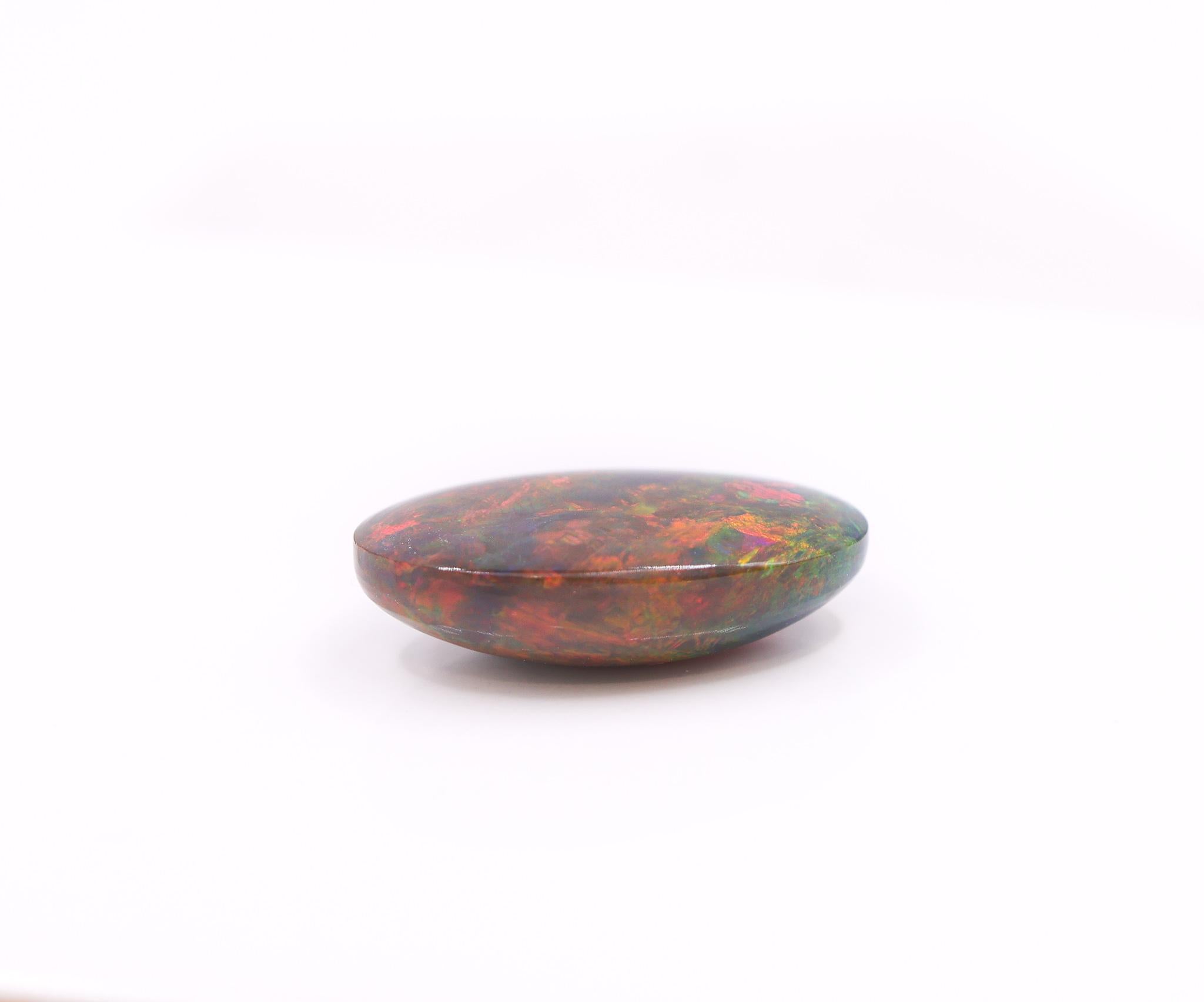 10,73 carati di opale nero sfuso ovale 23x13 mm in vendita 1