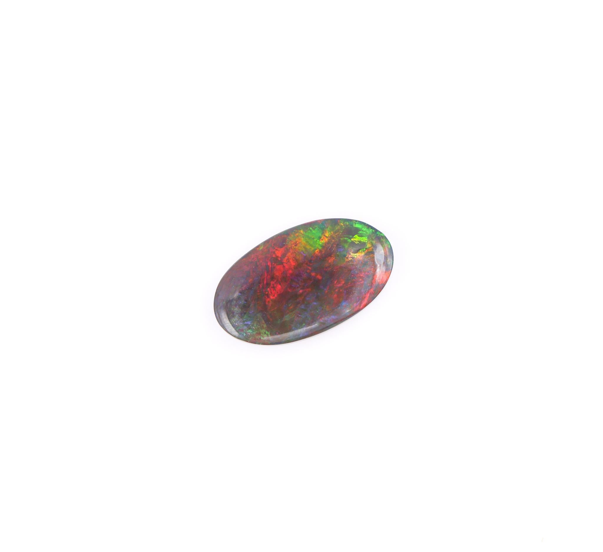 10,73 carati di opale nero sfuso ovale 23x13 mm in vendita 3