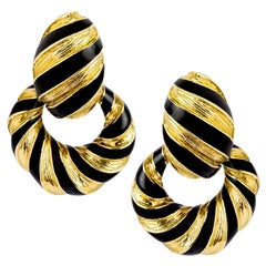 1073B Earrings David Webb Doorknocker Earpendants