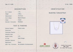 10.73mm South Sea Pearl Necklace in 18K Solid Gold