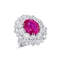 10.74 Carat Oval Statement Royal Pink Sapphire  Iconic Presence Heirloom Ring