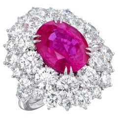 10.74 Carat Oval Statement Royal Pink Sapphire  Iconic Presence Heirloom Ring