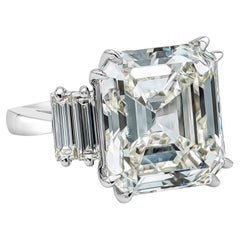 10.75 Carat Emerald Diamond Ring 18K Gold Unparalleled Brilliance