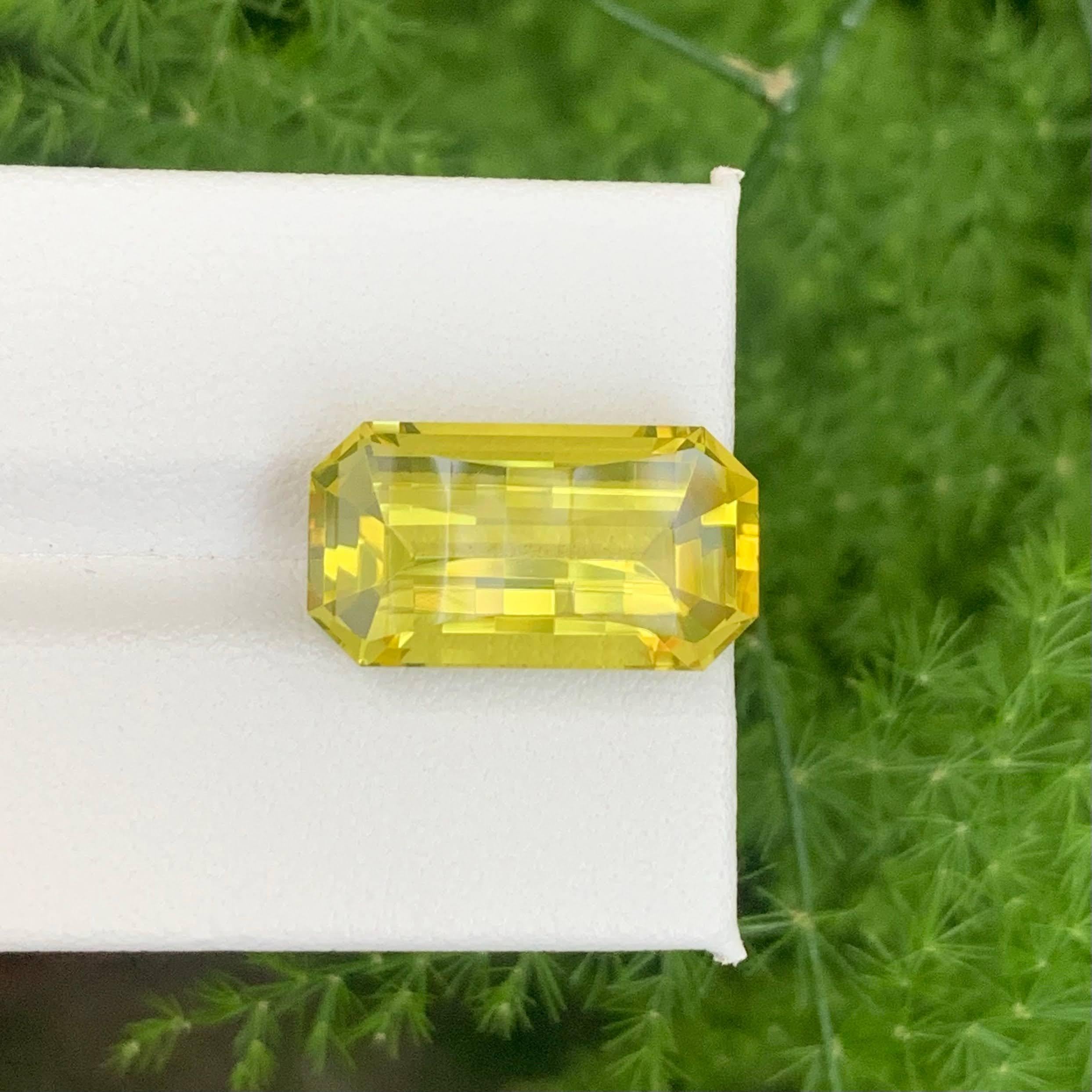 Poids 10,75 carats 
Dimensions 18.2x10.2x8.3 mm
Traitement Aucun 
Origine Afrique 
Clarity Loup Clean 
Forme Coupe Pixel 





Ce quartz citron naturel en vrac de 10,75 carats brille d'une teinte jaune vive et rafraîchissante et d'une transparence