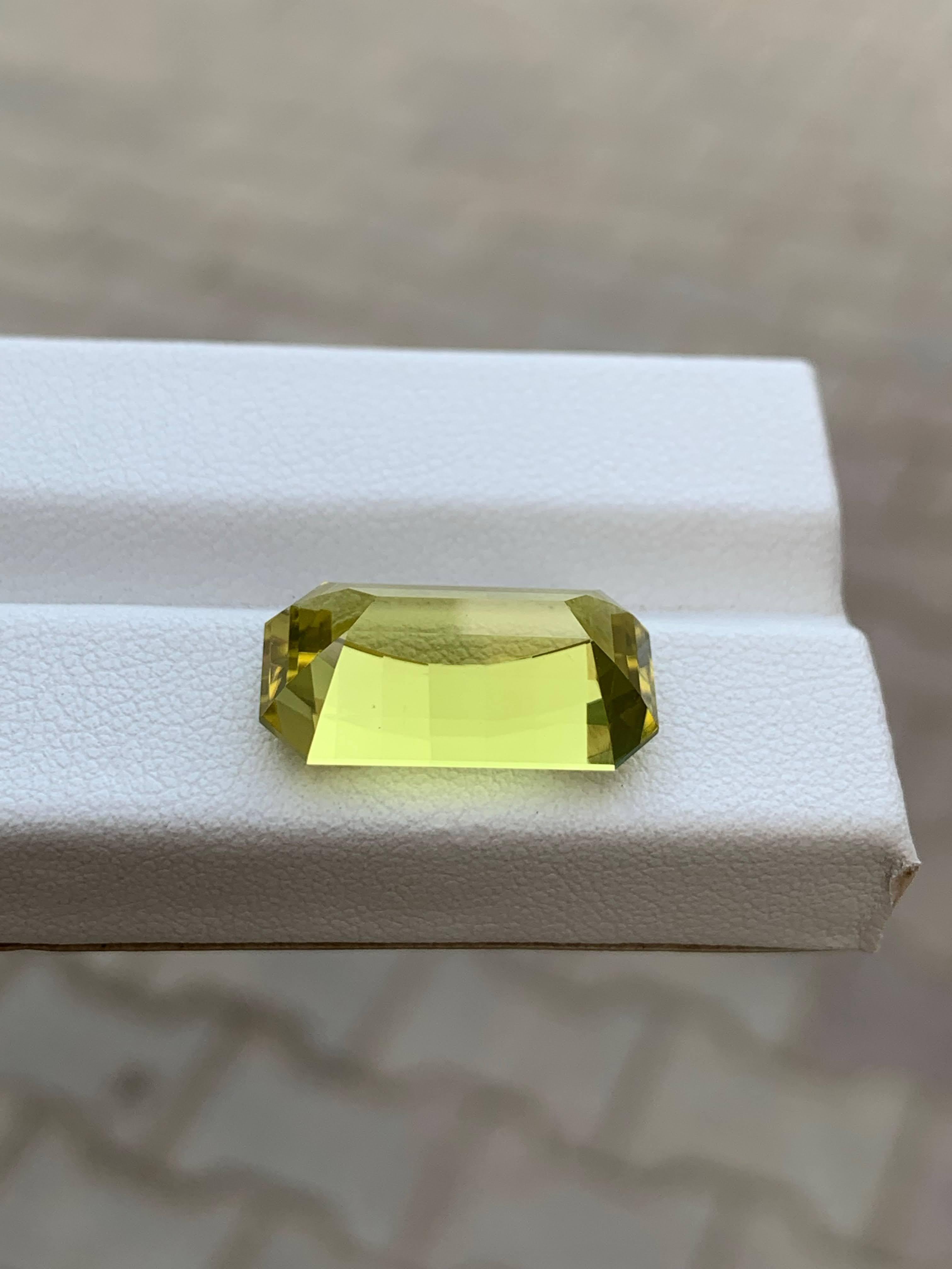Taille mixte 10.75 Carat Natural Loose Faceted Lemon Quartz Stone Pixel Cut Africa Gemstone en vente