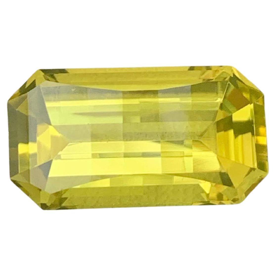 10.75 Carat Natural Loose Faceted Lemon Quartz Stone Pixel Cut Africa Gemstone