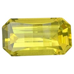 10.75 Carat Natural Loose Faceted Lemon Quartz Stone Pixel Cut Africa Gemstone
