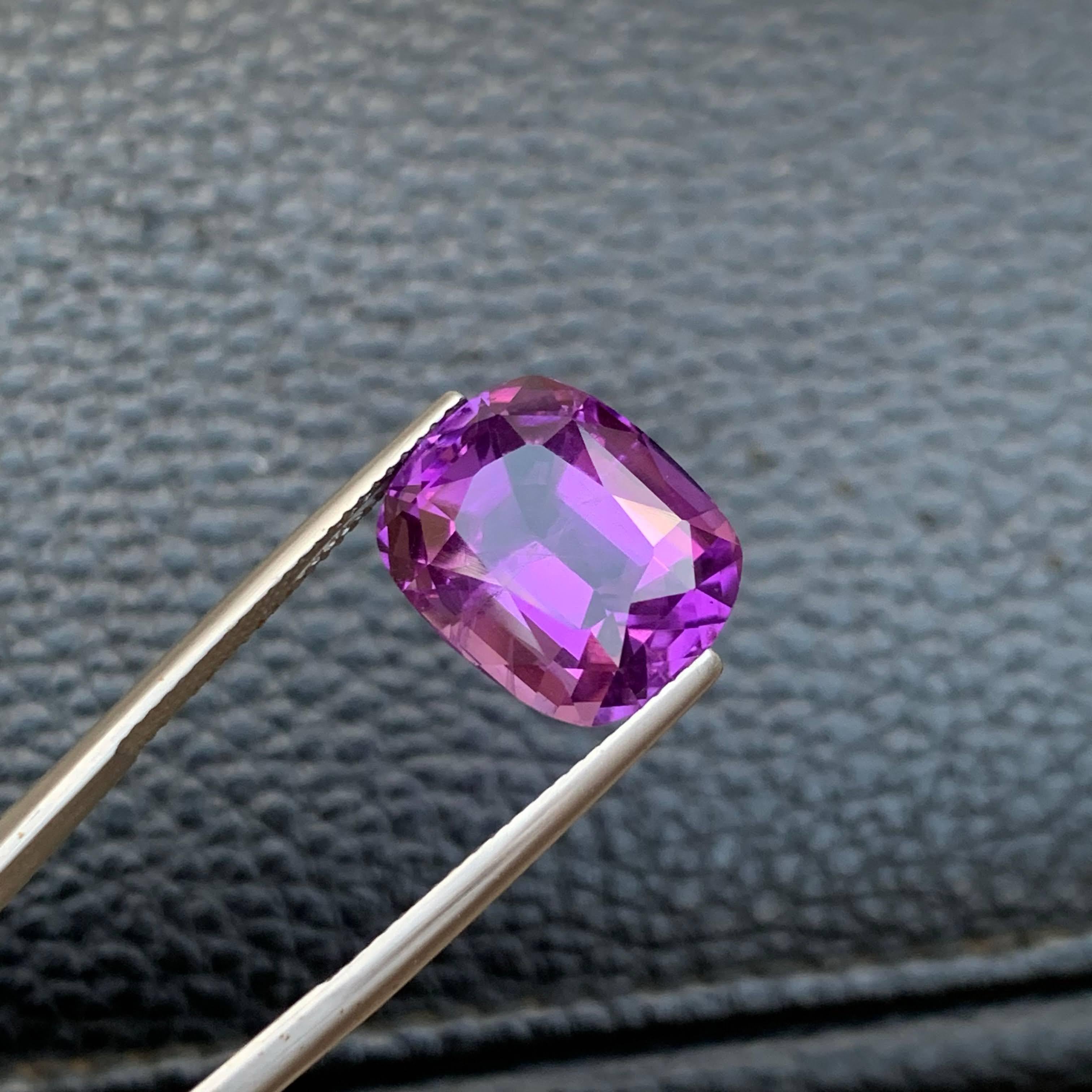 10.75 carati di pietra ametista viola naturale sciolta con taglio a cuscino Gemma brasiliana in vendita 4